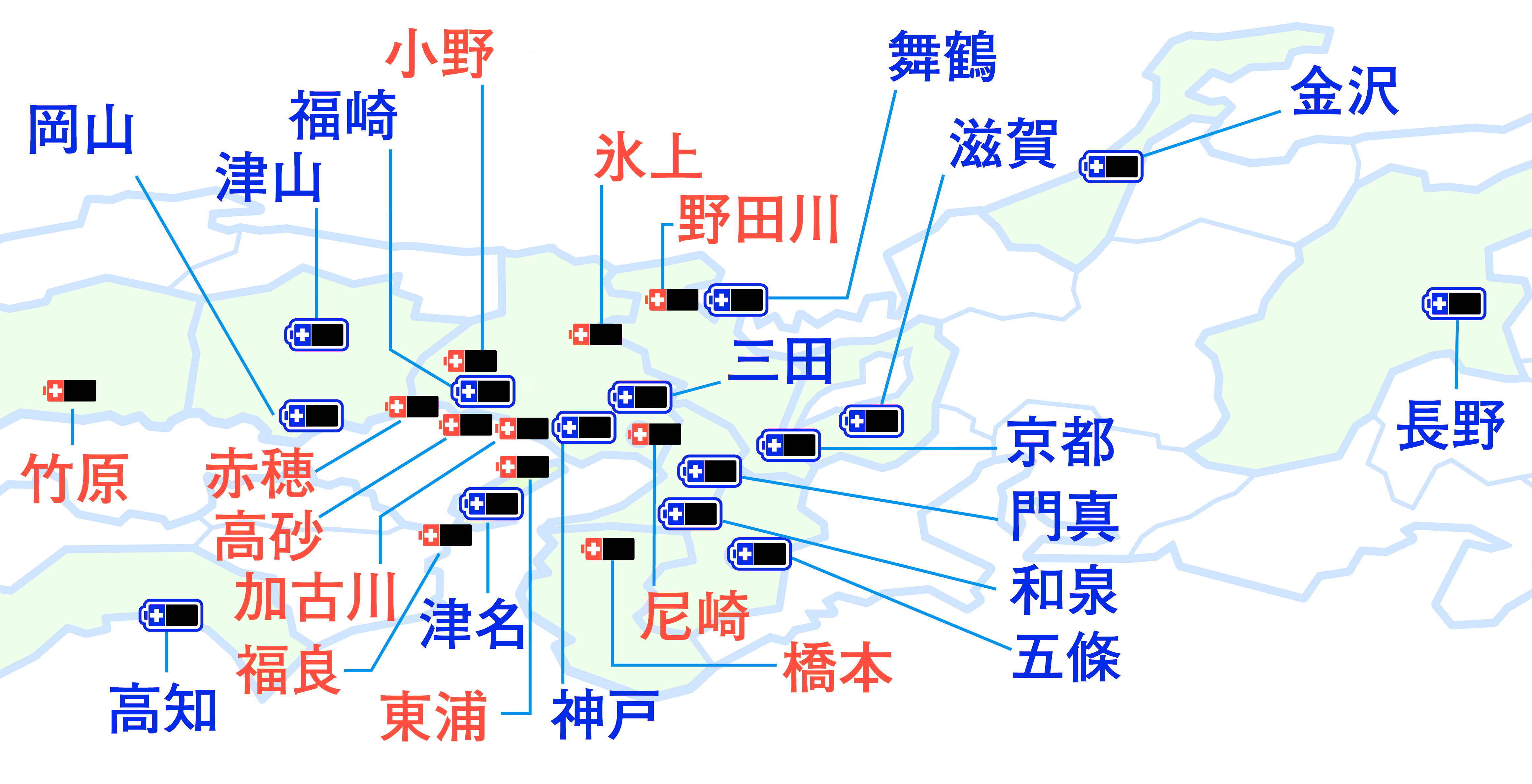 災害対応型充てん所(工場)を27か所配置